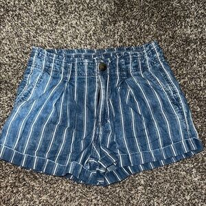 Blue Striped Women’s Shorts